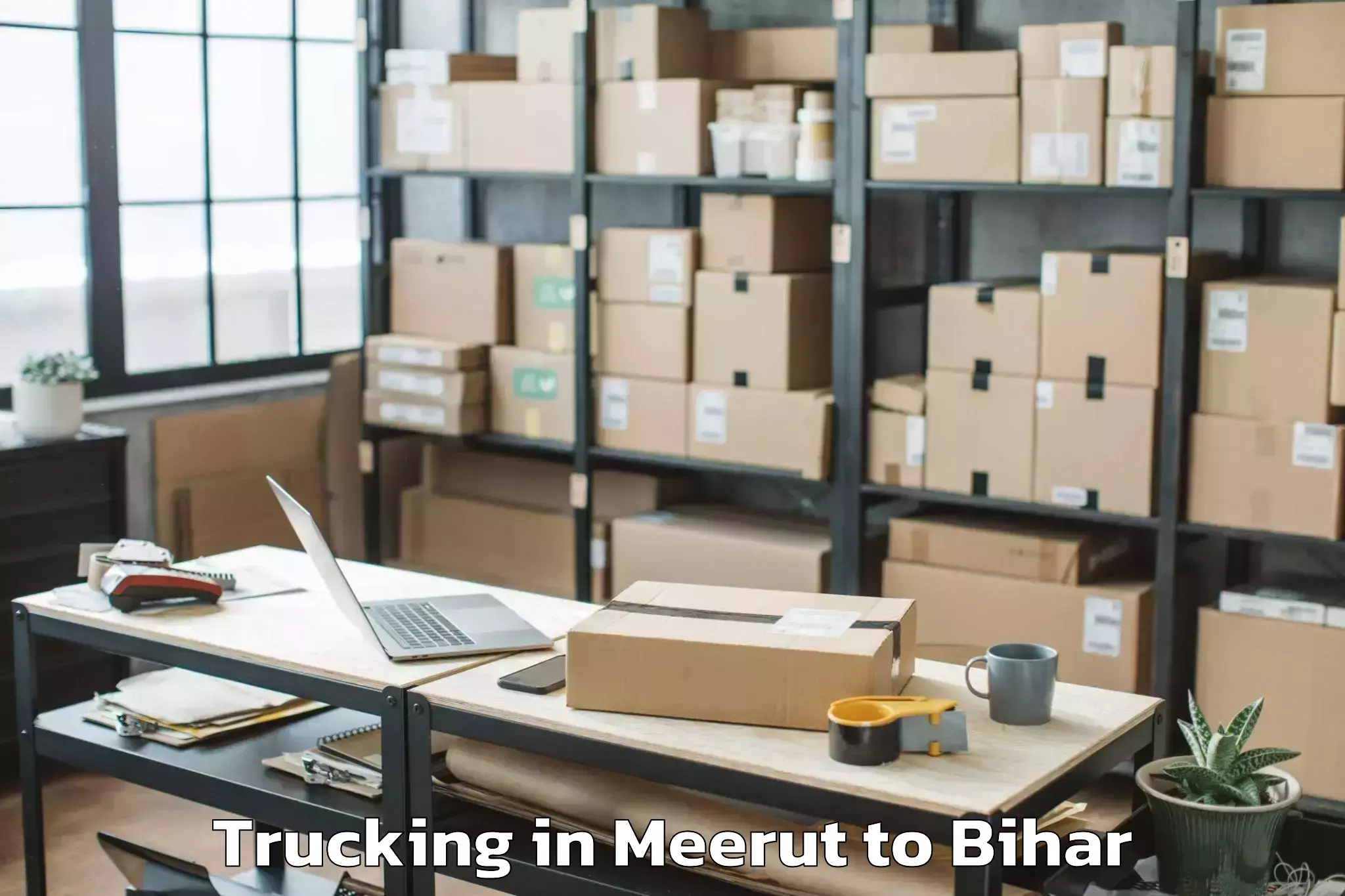 Hassle-Free Meerut to Lauria Nandangarh Trucking